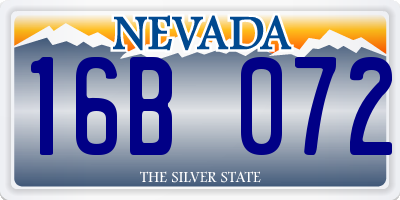 NV license plate 16B072