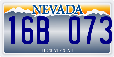 NV license plate 16B073