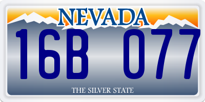 NV license plate 16B077