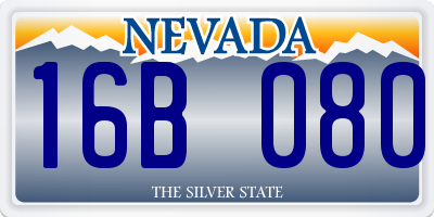 NV license plate 16B080