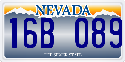 NV license plate 16B089