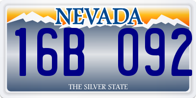 NV license plate 16B092