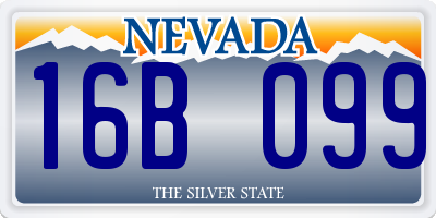 NV license plate 16B099