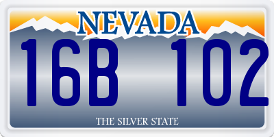 NV license plate 16B102
