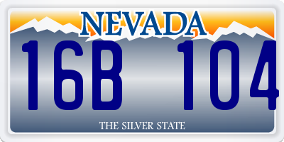 NV license plate 16B104