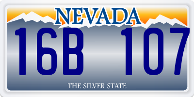 NV license plate 16B107
