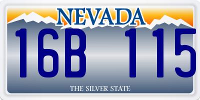 NV license plate 16B115