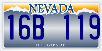 NV license plate 16B119