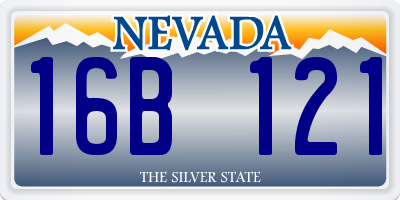 NV license plate 16B121