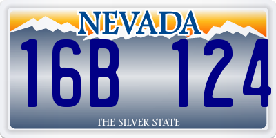 NV license plate 16B124