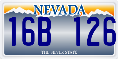 NV license plate 16B126