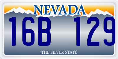 NV license plate 16B129