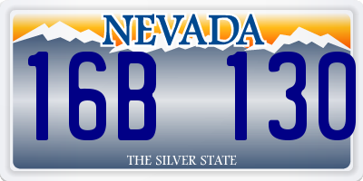NV license plate 16B130
