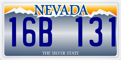 NV license plate 16B131
