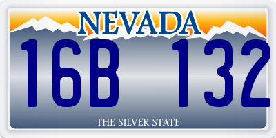 NV license plate 16B132