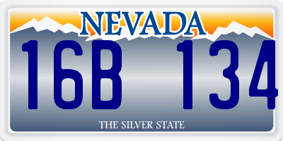 NV license plate 16B134