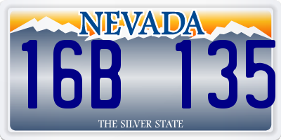 NV license plate 16B135