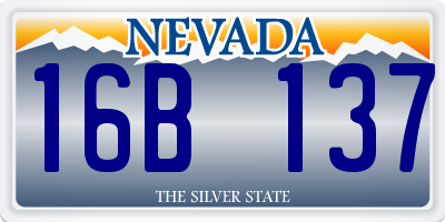 NV license plate 16B137