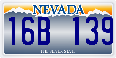 NV license plate 16B139