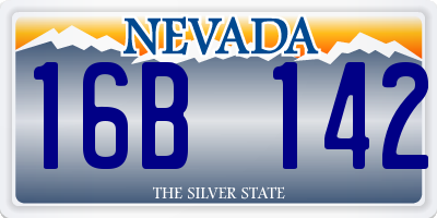 NV license plate 16B142
