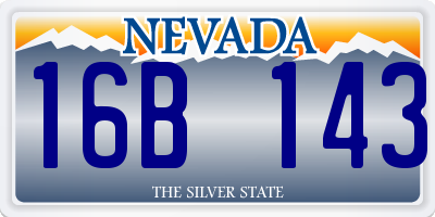 NV license plate 16B143