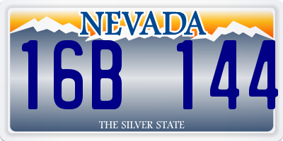 NV license plate 16B144