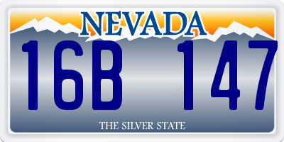 NV license plate 16B147