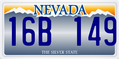 NV license plate 16B149