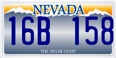 NV license plate 16B158