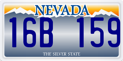 NV license plate 16B159