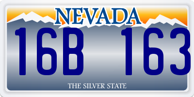 NV license plate 16B163
