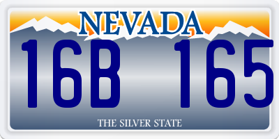 NV license plate 16B165