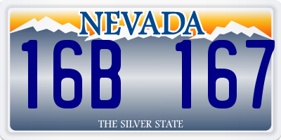 NV license plate 16B167