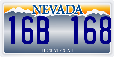 NV license plate 16B168
