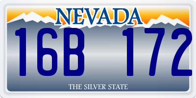NV license plate 16B172
