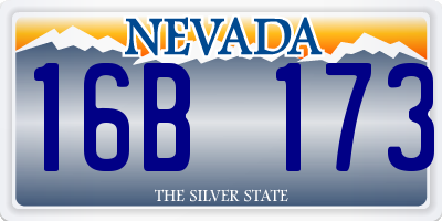 NV license plate 16B173