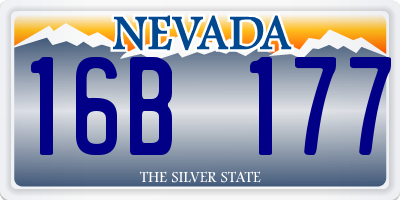 NV license plate 16B177