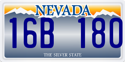 NV license plate 16B180