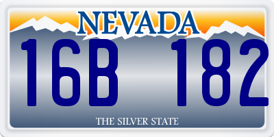 NV license plate 16B182