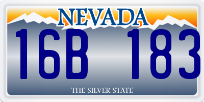 NV license plate 16B183