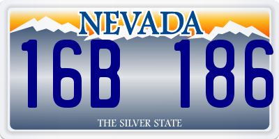 NV license plate 16B186