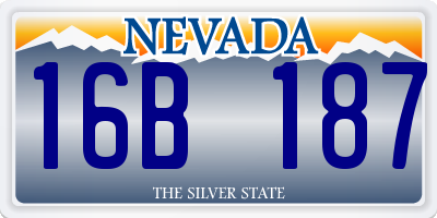 NV license plate 16B187