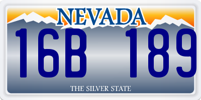 NV license plate 16B189