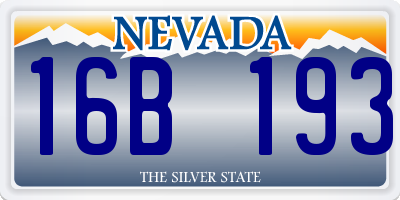 NV license plate 16B193