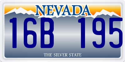NV license plate 16B195