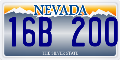 NV license plate 16B200
