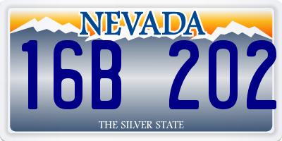 NV license plate 16B202