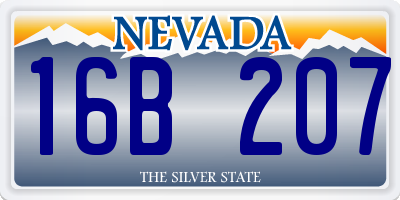 NV license plate 16B207