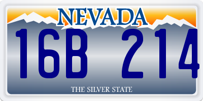 NV license plate 16B214