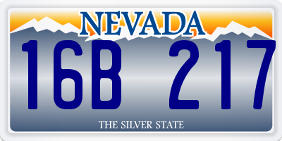 NV license plate 16B217